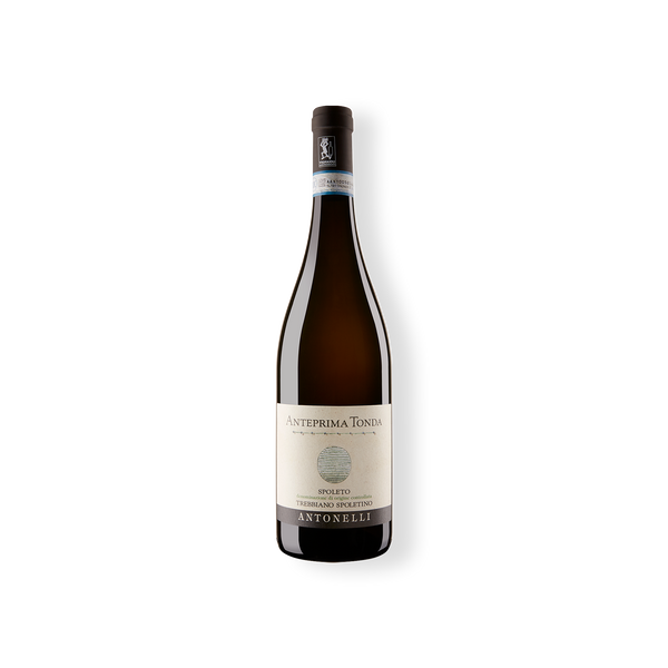 Weißweinflasche vom Weingut Antonelli, Anteprima Tonda  Spoleto DOC, Rebsorte Trebbiano Spoletino