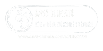 Logo Save Climate, CO2 reduzierender Betrieb