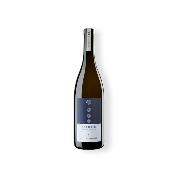 Flasche Weißwein, Porer Pinot Grigio Vignetti delle Dolomiti IGT vom Weingut Alois Lageder