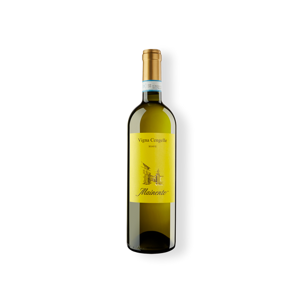 Flasche Weißwein, der Rebsorten Garganega und Trebbiano di Soave, Vigna Cengelle Soave DOC vom Weingut Mainente