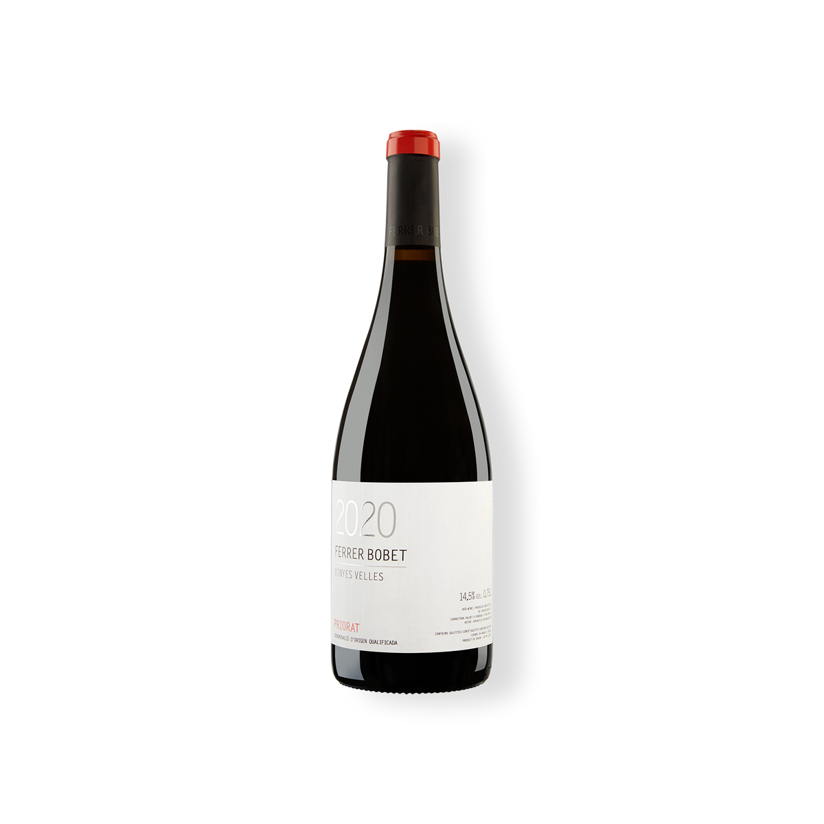 Rotweinflasche vom Weingut Ferrer Bobet, Vinyes Velles Priorat DOQ aus den Rebsorten Carignan und Garnacha