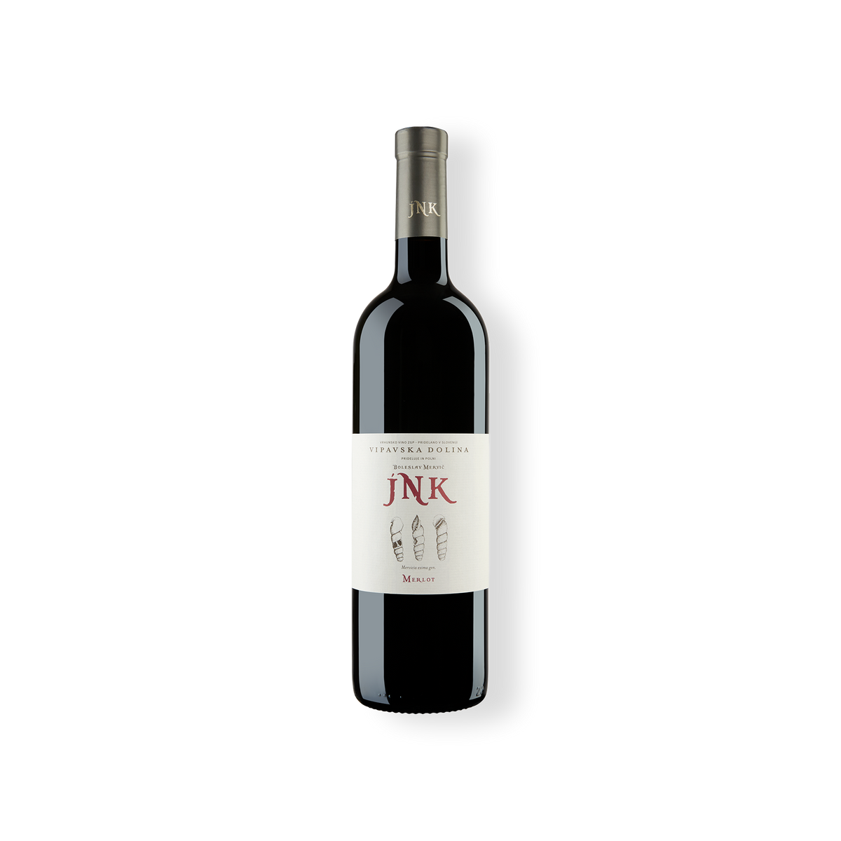 Rotweinflasche vom Weingut JNK Winery Kristina Mervič, Vipavska Dolina Merlot aus Slowenien