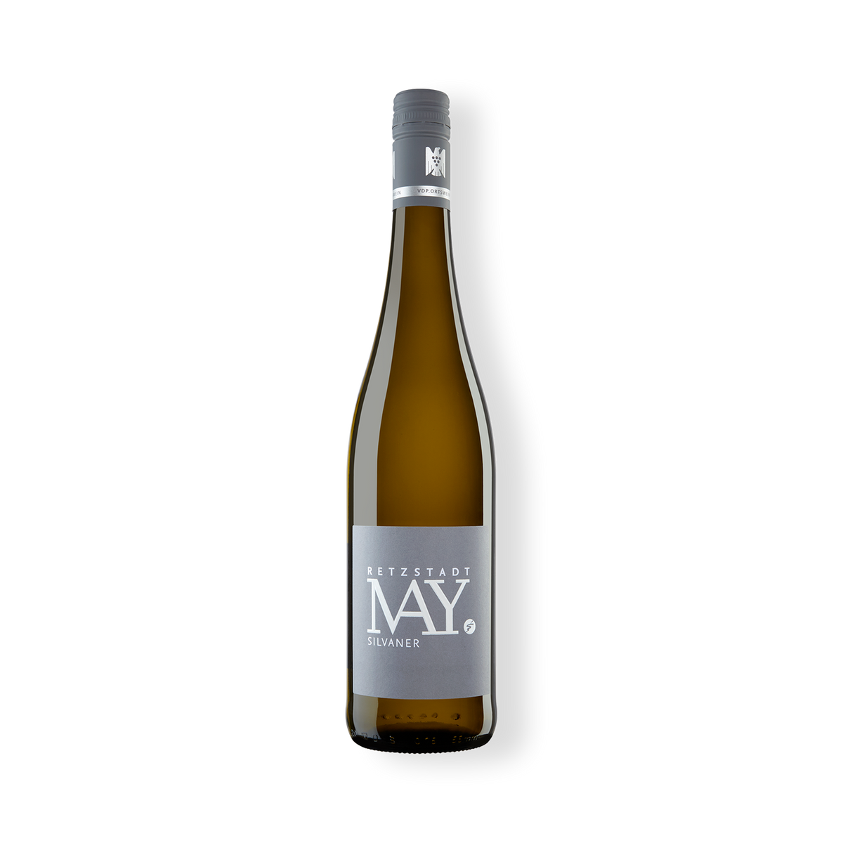 Flasche Weißwein vom Weingut May, Retzstadt Silvaner VDP Ortswein.