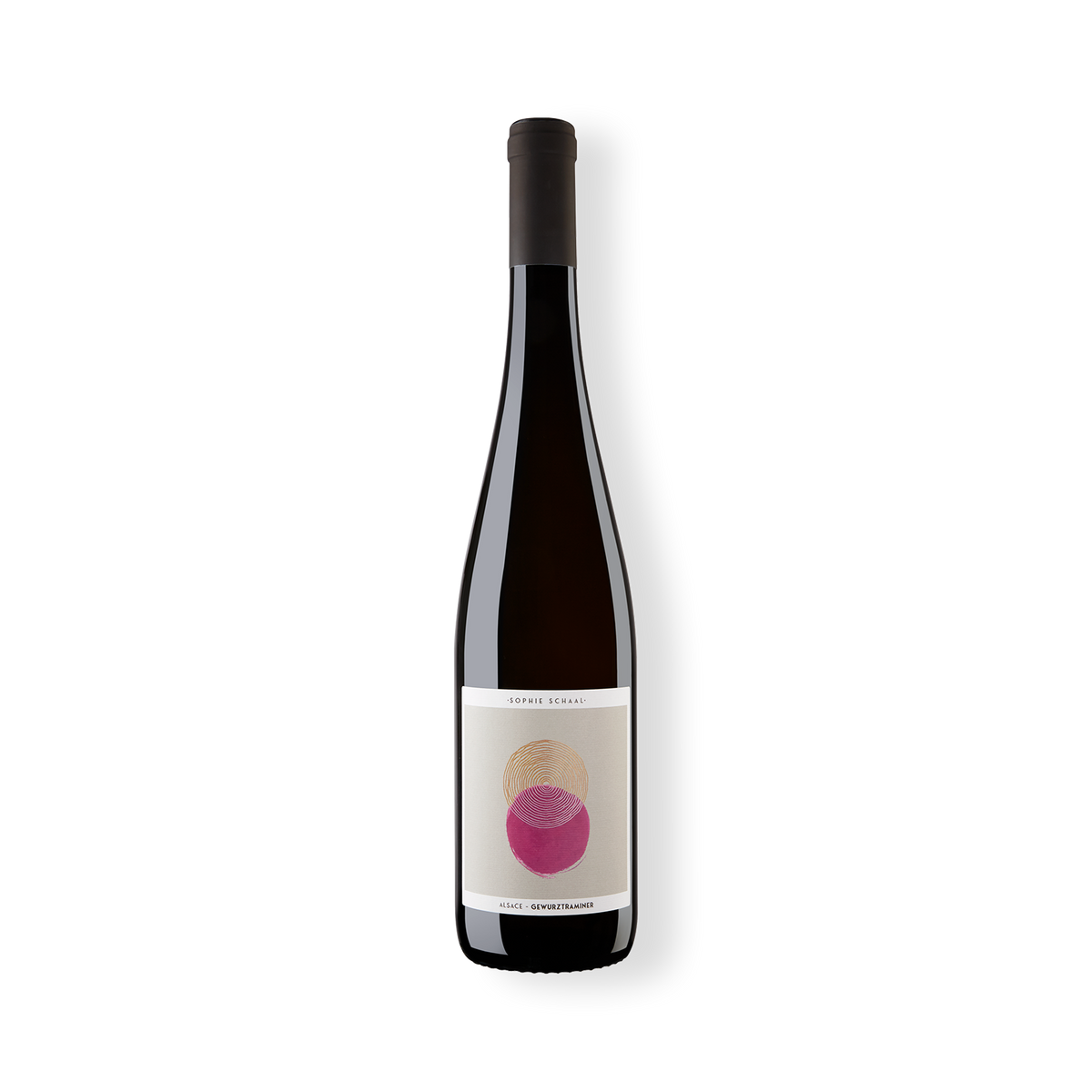 Weinflasche vom Weingut Vins Schaal, Gewurztraminer Alsace moelleux AOP