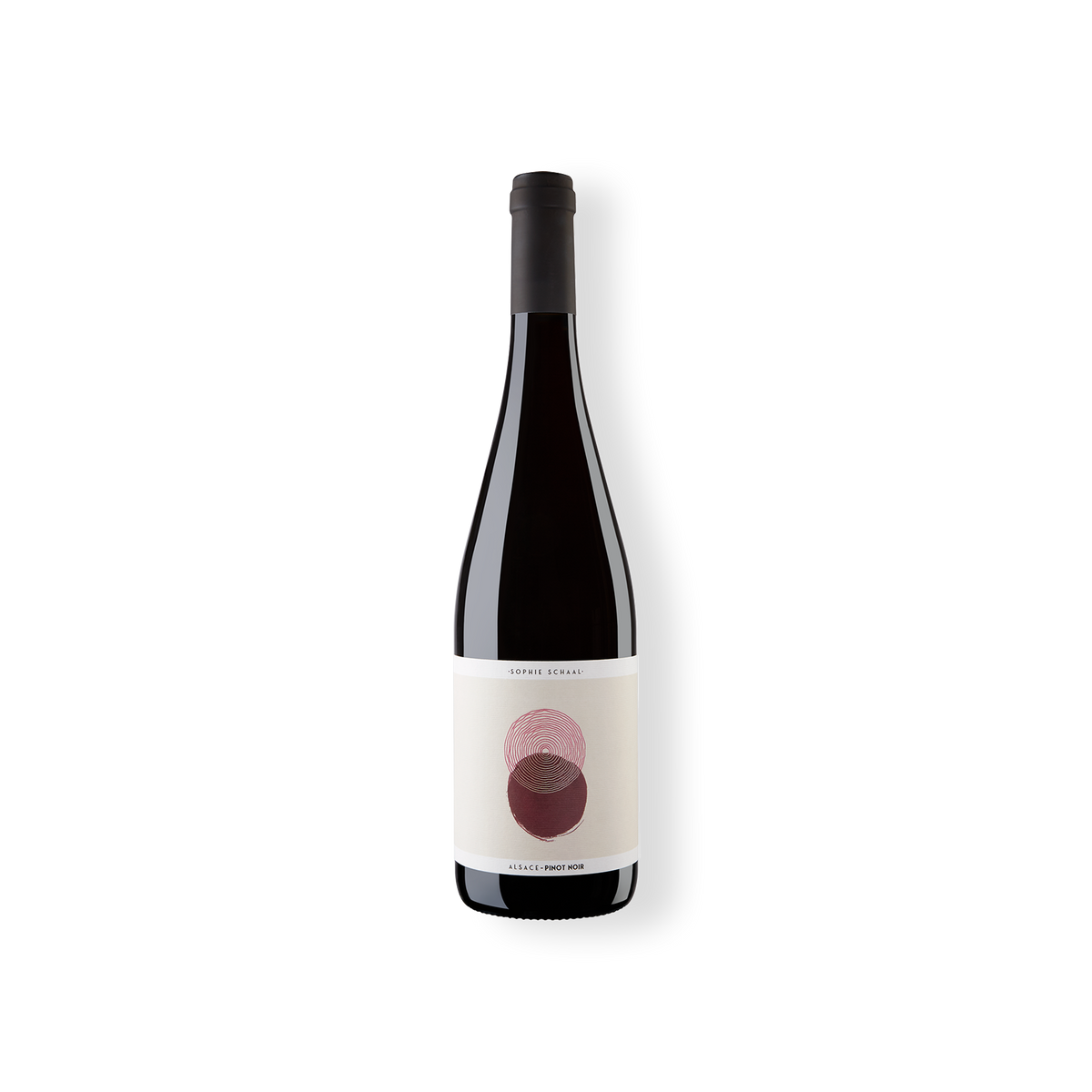 Rotweinflasche vom Weingut Vins Schaal, Pinot Noir Alsace sec AOP, Sophie Schaal