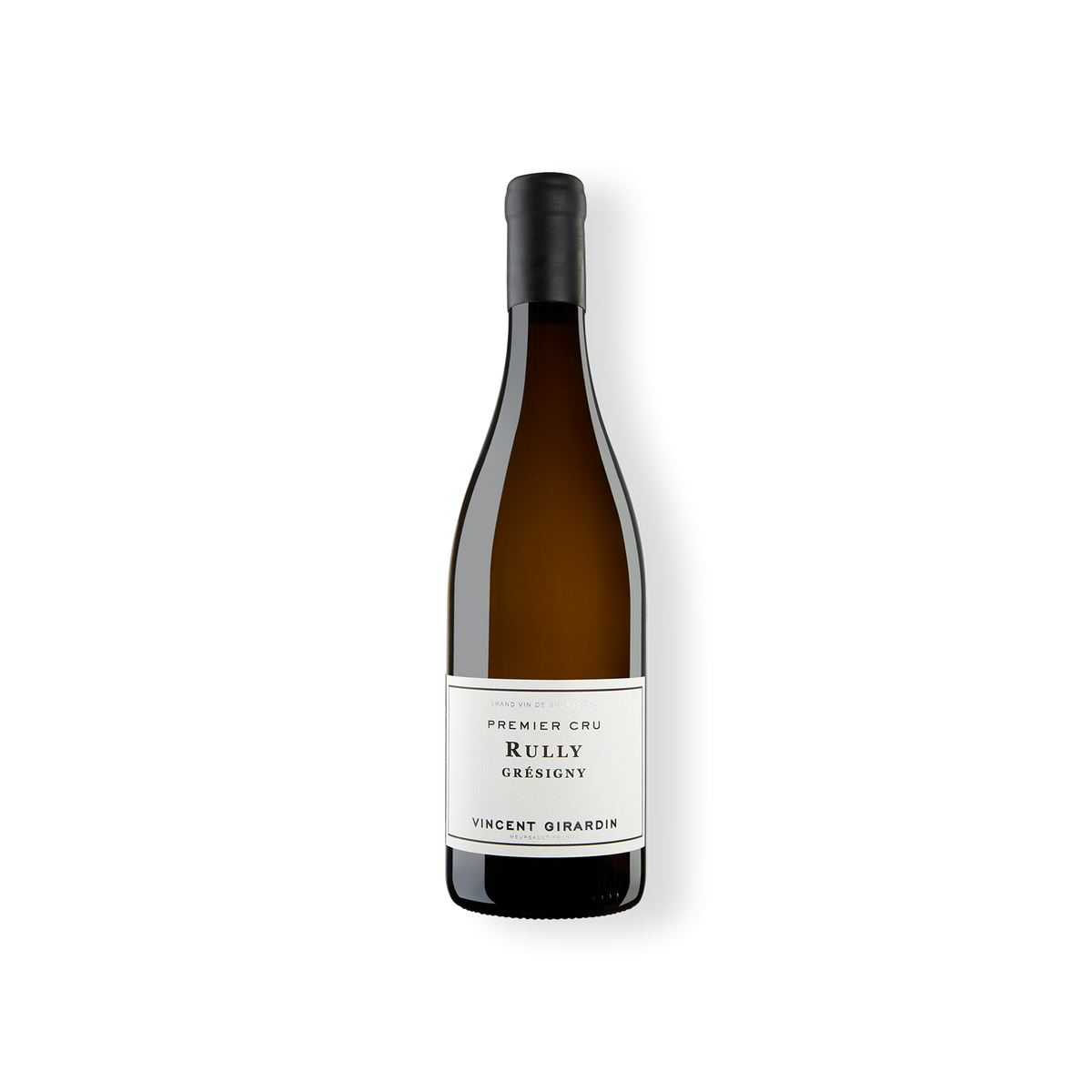 Flasche Weißwein, Rully Grésigny vom Weingut Vincent Girardin aus dem Burgund.