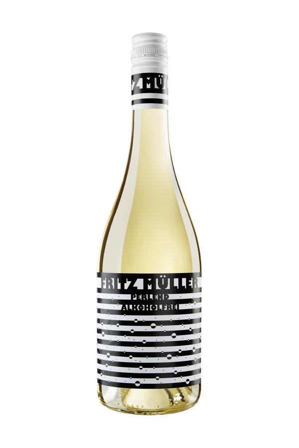 Weinflasche des Produzenten Fritz Müller aus Rheinhessen, alkoholfrei FRITZ MÜLLER Perlwein Müller-Thurgau 
